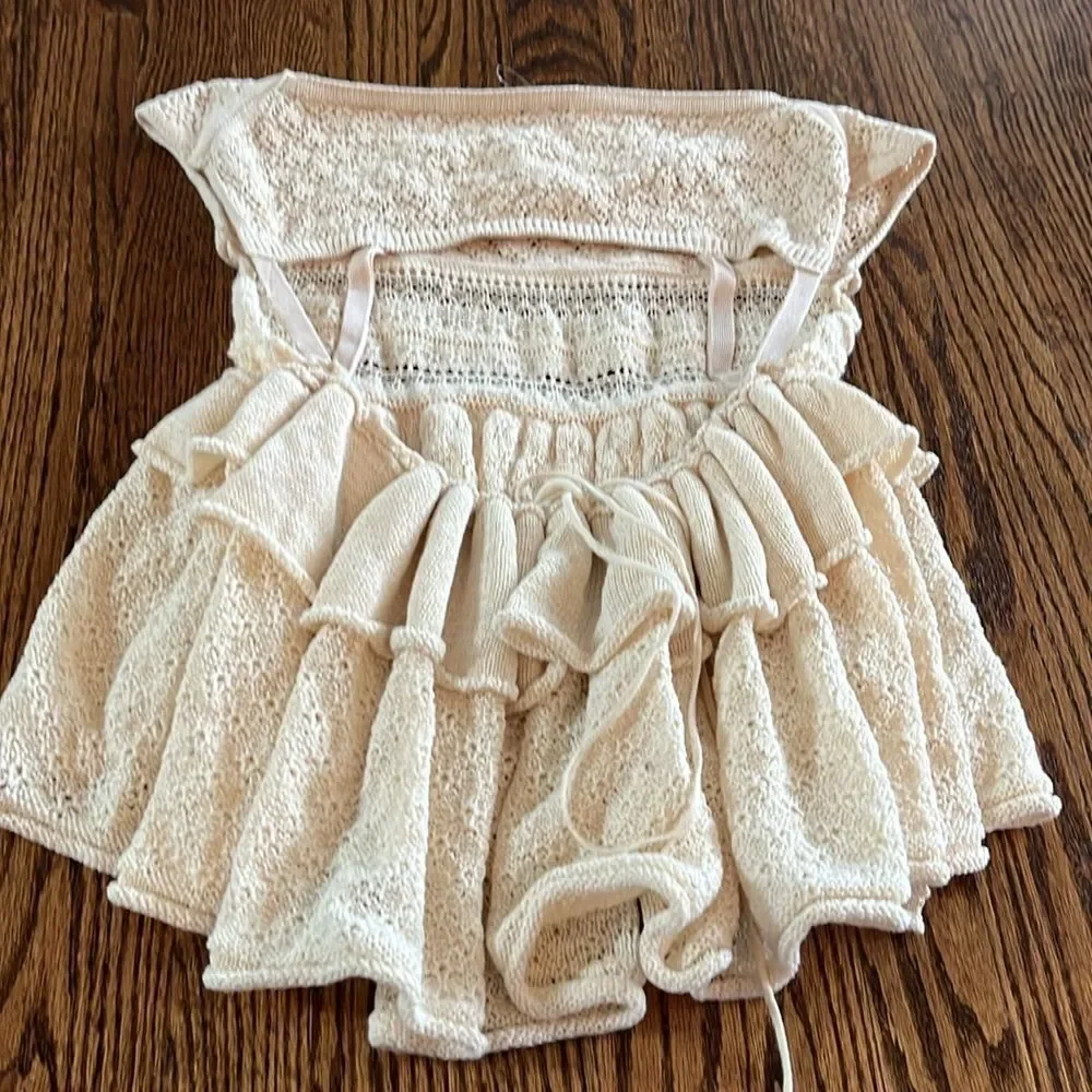 Free People Juliette Ruffle Top Medium